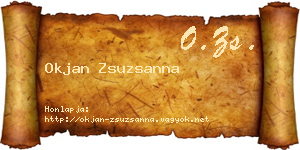 Okjan Zsuzsanna névjegykártya